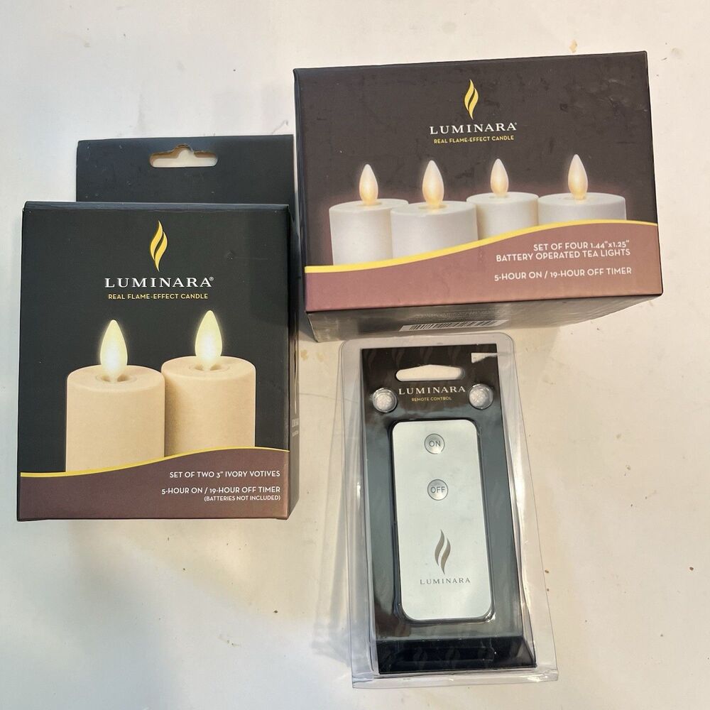 Luminara Flameless Moving Lot 6 Wick LED Battery Tea Light Candles w/Remote - Picture 3 of 11